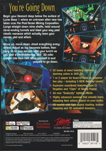 Descent (JP) box cover back